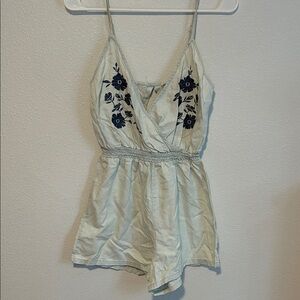 Floral Embroidered Romper